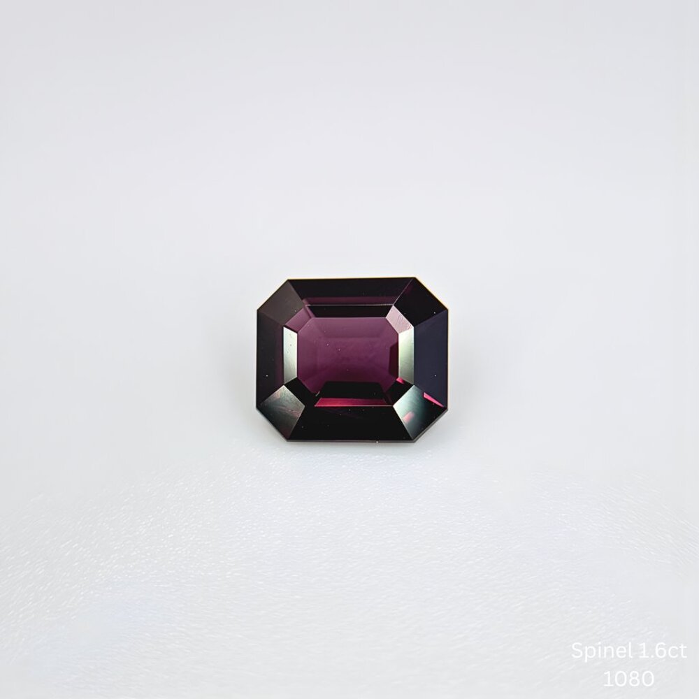 Loose Spinel 1.6ct Emerald Cut Purple Gemstone Jewelry Making Fine Supply